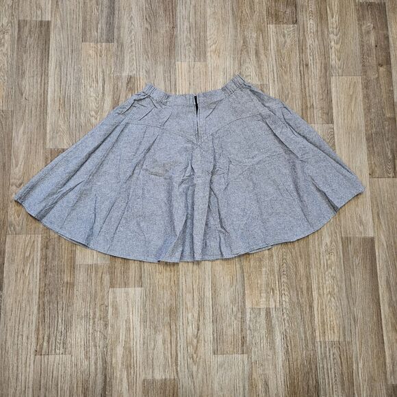 Vtg 1849 Authentic Ranchwear Skirt Womens M Chambray Elastic Waist Cowgirl Boho - Picture 5 of 9